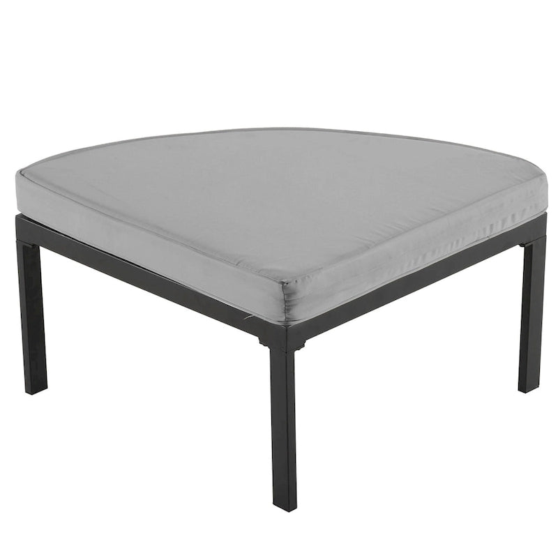 Ensemble de canapé d'angle d'extérieur moderne, salon de jardin, ensemble de conversation d'extérieur avec coussins