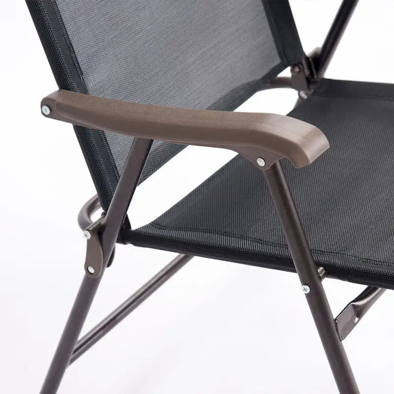 Costway Set of 2 Patio Folding Sling Back Chairs Camping Deck Garden - Set of 2