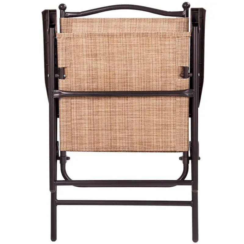 Costway Set of 2 Patio Folding Sling Back Chairs Camping Deck Garden - Set of 2