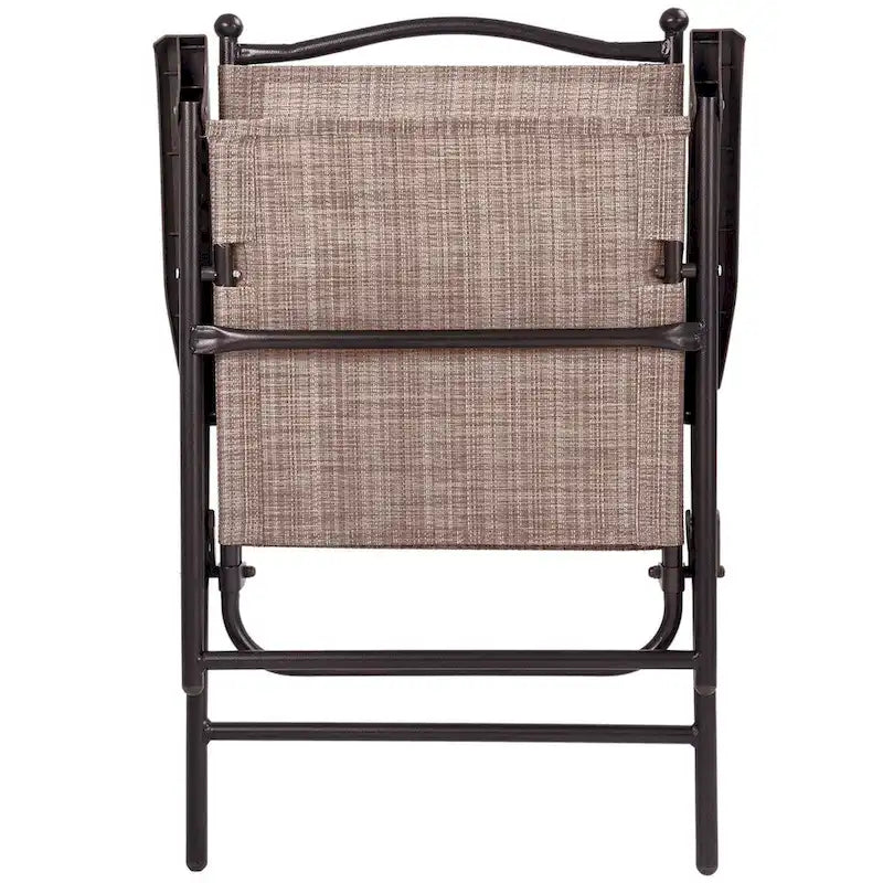 Costway Set of 2 Patio Folding Sling Back Chairs Camping Deck Garden - Set of 2