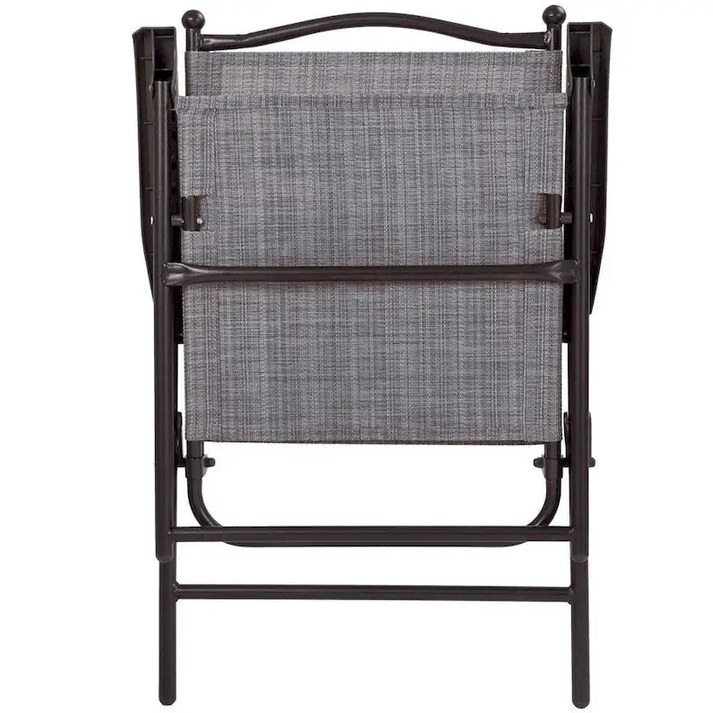 Costway Set of 2 Patio Folding Sling Back Chairs Camping Deck Garden - Set of 2