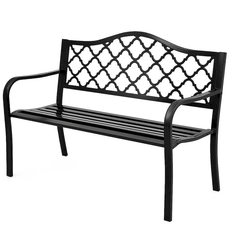 Costway Banc de Jardin 50 Places Canapé Deux Places Mobilier de Parc Extérieur Décoration