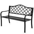 Costway Banc de Jardin 50 Places Canapé Deux Places Mobilier de Parc Extérieur Décoration