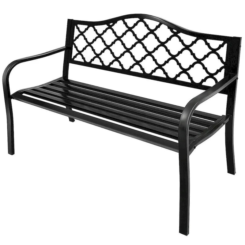 Costway Banc de Jardin 50 Places Canapé Deux Places Mobilier de Parc Extérieur Décoration