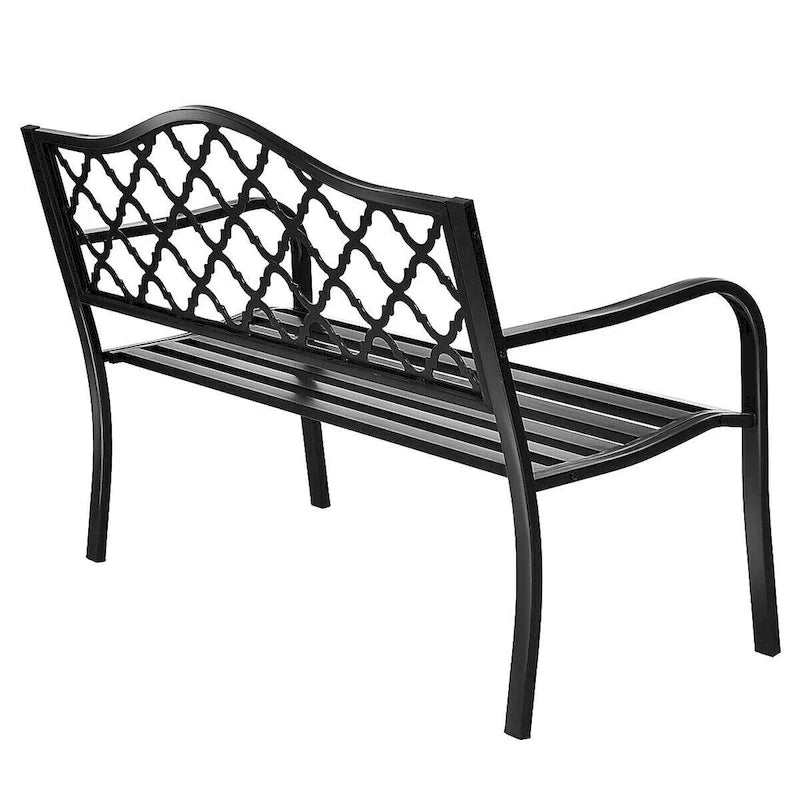 Costway Banc de Jardin 50 Places Canapé Deux Places Mobilier de Parc Extérieur Décoration