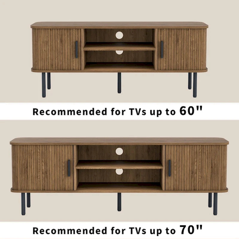 Meuble TV console média Tambour pour téléviseurs jusqu'à 55 pouces