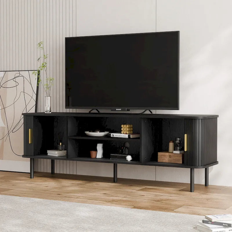 Meuble TV console média Tambour pour téléviseurs jusqu'à 55 pouces