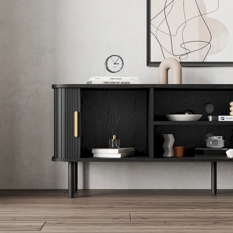 Meuble TV console média Tambour pour téléviseurs jusqu'à 55 pouces