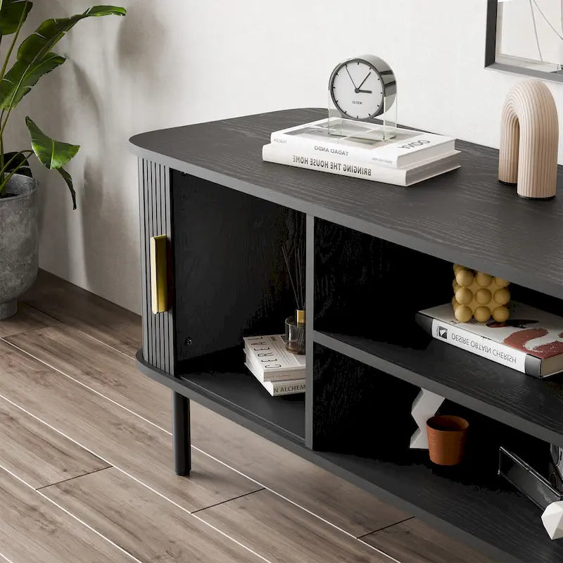 Meuble TV console média Tambour pour téléviseurs jusqu'à 55 pouces