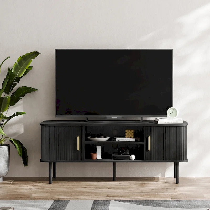 Meuble TV console média Tambour pour téléviseurs jusqu'à 55 pouces
