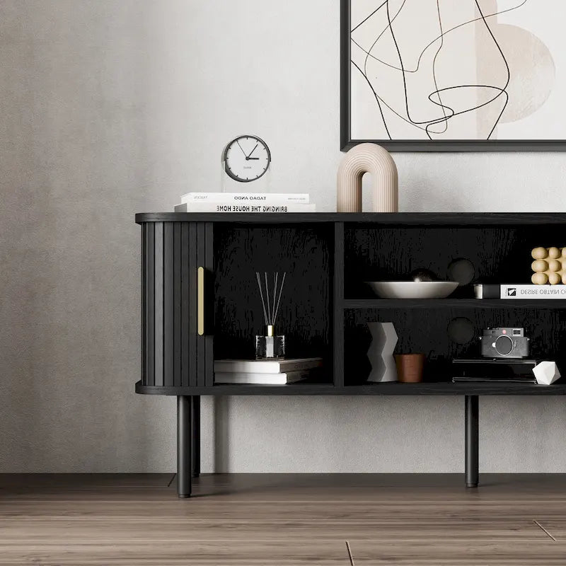 Meuble TV console média Tambour pour téléviseurs jusqu'à 55 pouces