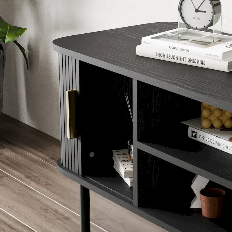 Meuble TV console média Tambour pour téléviseurs jusqu'à 55 pouces