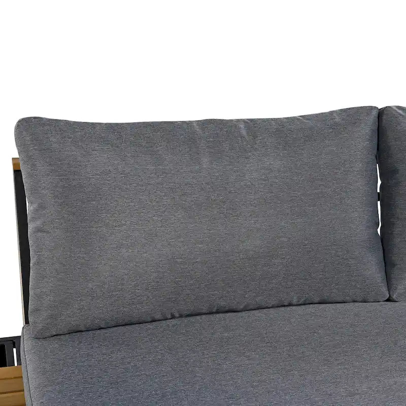 Ensemble de canapés d'extérieur 4 pièces avec coussins imperméables, ensemble de mobilier de patio avec table basse, fauteuil d'angle et 2 causeuses