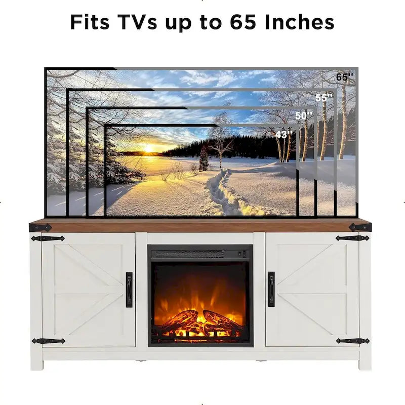 Meuble TV de cheminée de ferme, Meuble TV rustique
