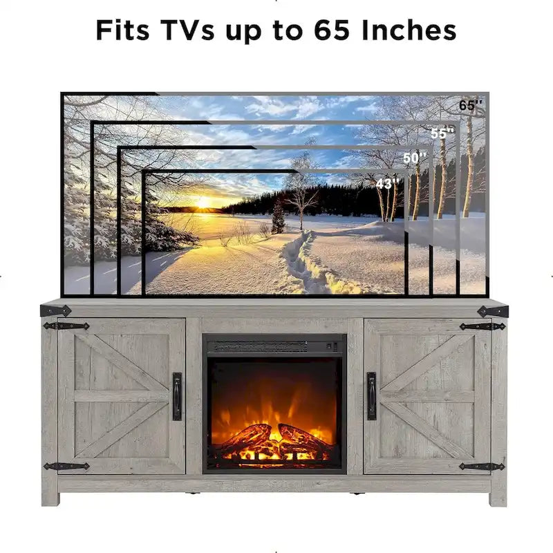 Meuble TV de cheminée de ferme, Meuble TV rustique