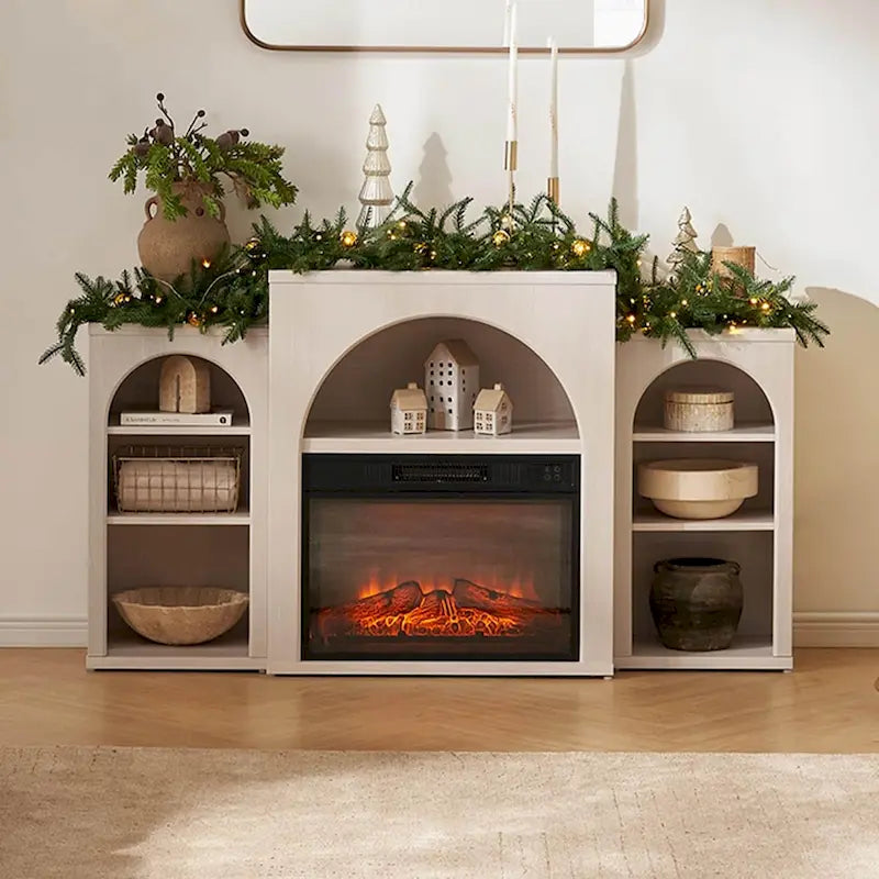 Meuble TV avec cheminée électrique Mopio Blake
