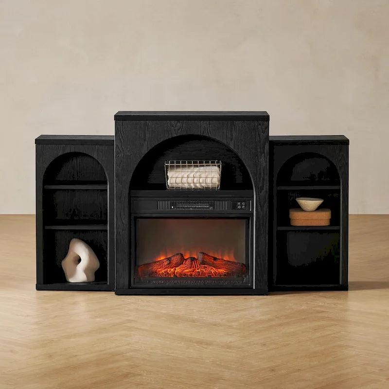 Meuble TV avec cheminée électrique Mopio Blake