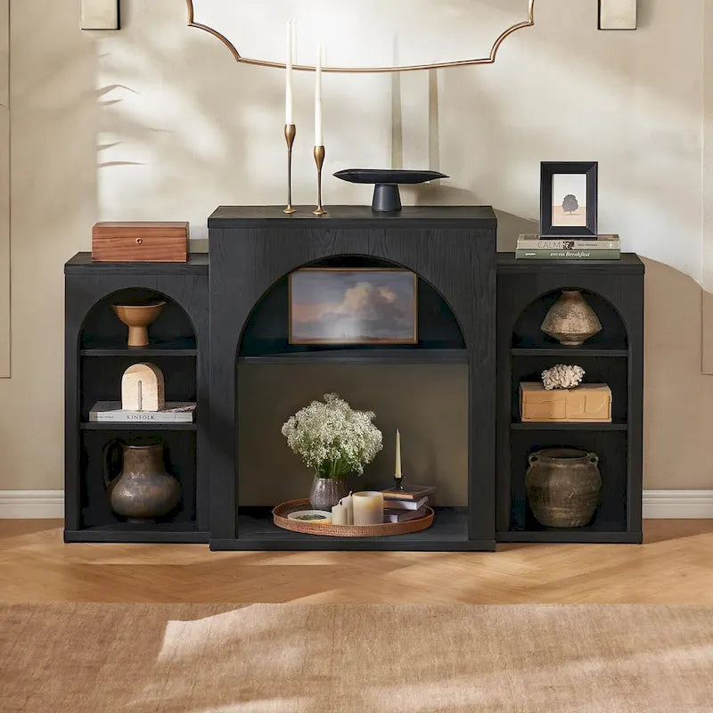 Meuble TV avec cheminée électrique Mopio Blake