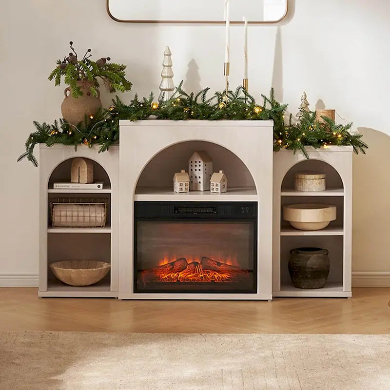Meuble TV avec cheminée électrique Mopio Blake