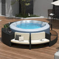 Ensemble de canapés de patio en rotin avec espaces de rangement et coussins confortables