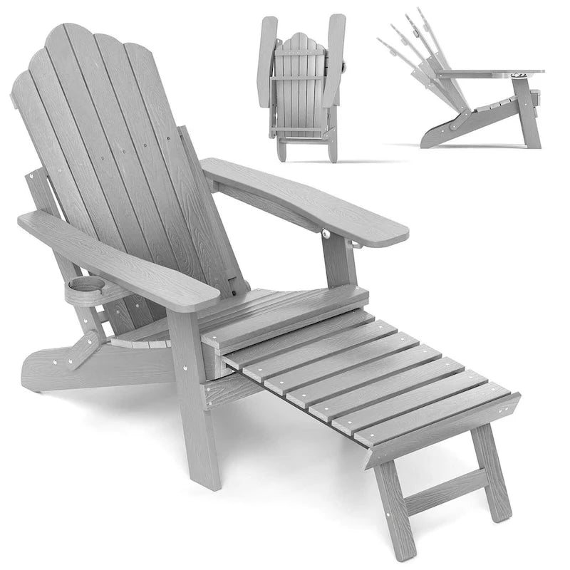 Chaise de jardin Adirondack Costway en HIPS résistante aux intempéries avec - Voir les détails