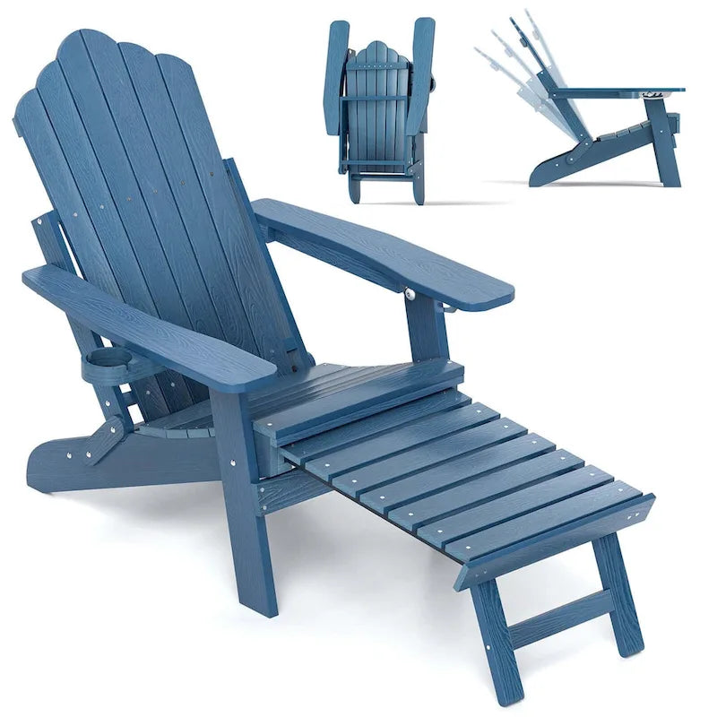 Chaise de jardin Adirondack Costway en HIPS résistante aux intempéries avec - Voir les détails