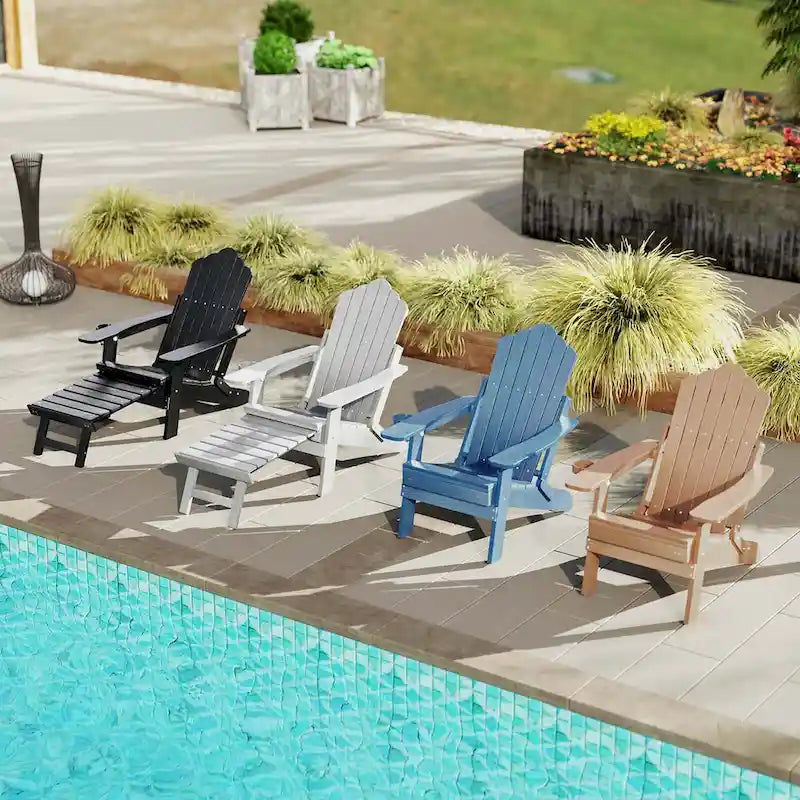 Chaise de jardin Adirondack Costway en HIPS résistante aux intempéries avec - Voir les détails