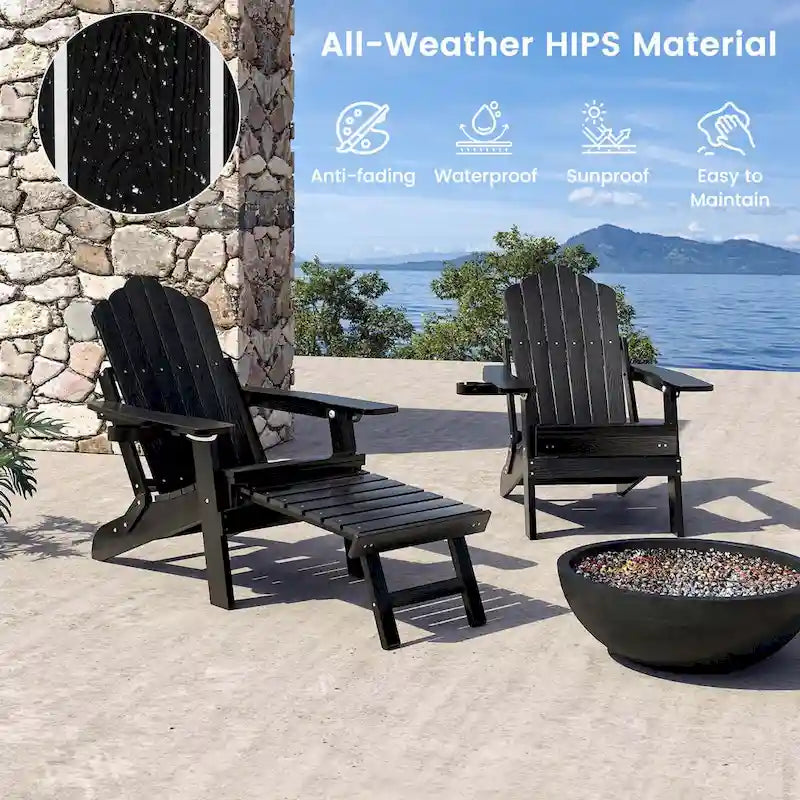 Chaise de jardin Adirondack Costway en HIPS résistante aux intempéries avec - Voir les détails