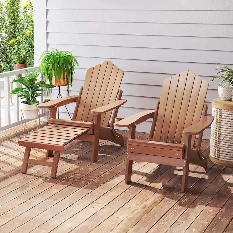 Chaise de jardin Adirondack Costway en HIPS résistante aux intempéries avec - Voir les détails