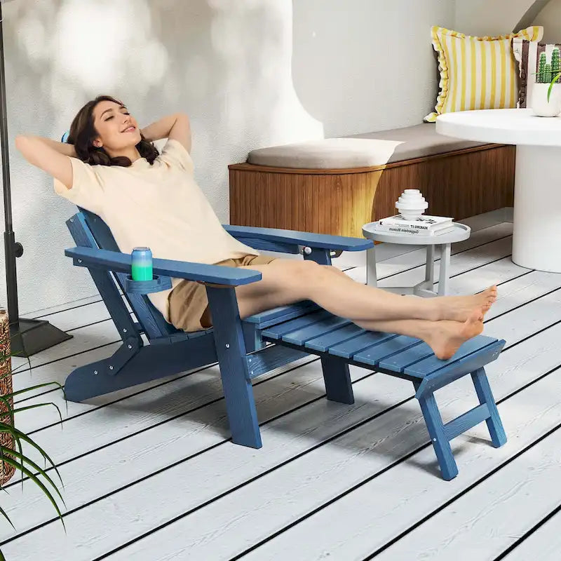 Chaise de jardin Adirondack Costway en HIPS résistante aux intempéries avec - Voir les détails