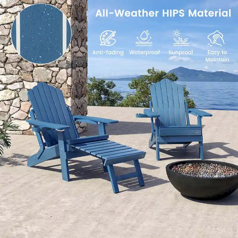 Chaise de jardin Adirondack Costway en HIPS résistante aux intempéries avec - Voir les détails