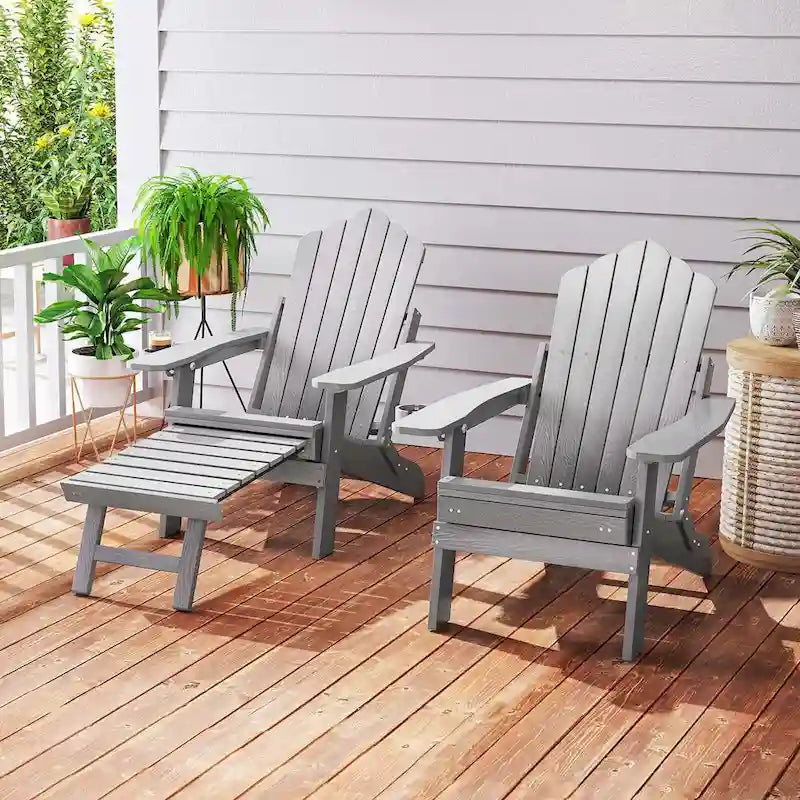 Chaise de jardin Adirondack Costway en HIPS résistante aux intempéries avec - Voir les détails