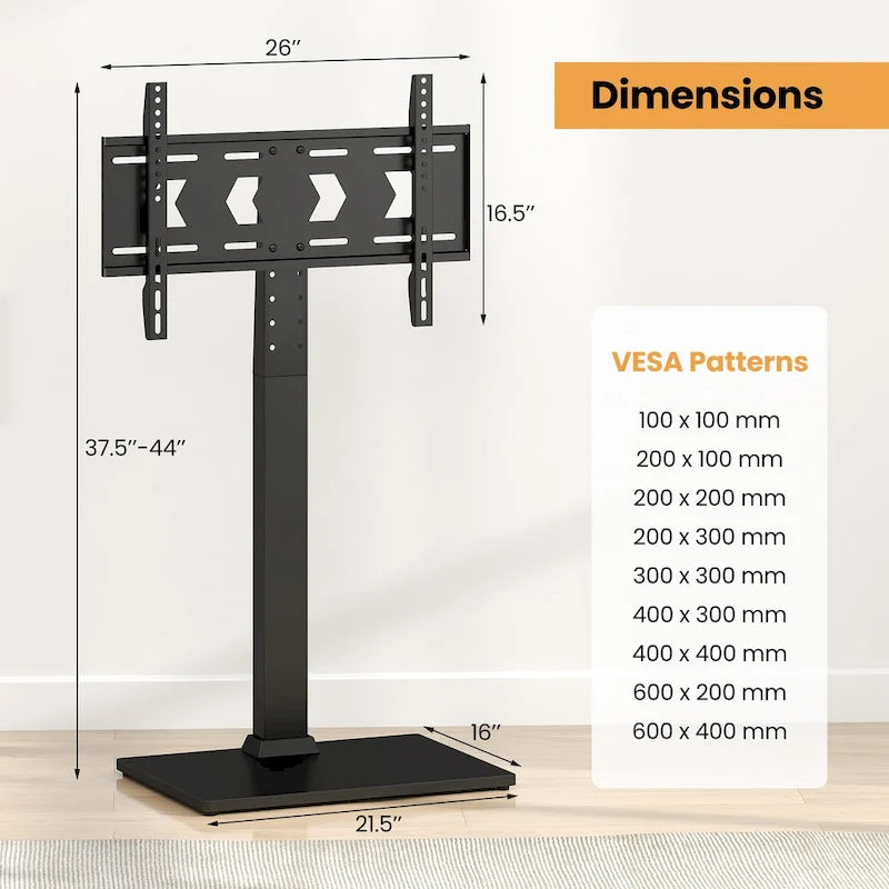 Gymax Floor TV Stand Universal TV Stand for 32-70 Inch TVs up to 110