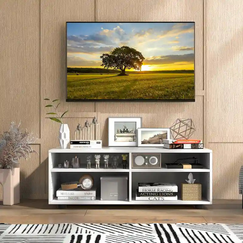 Meuble TV Gymax avec 4 compartiments