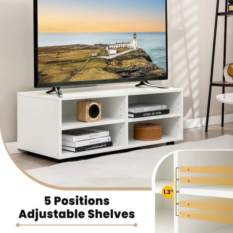 Meuble TV Gymax avec 4 compartiments