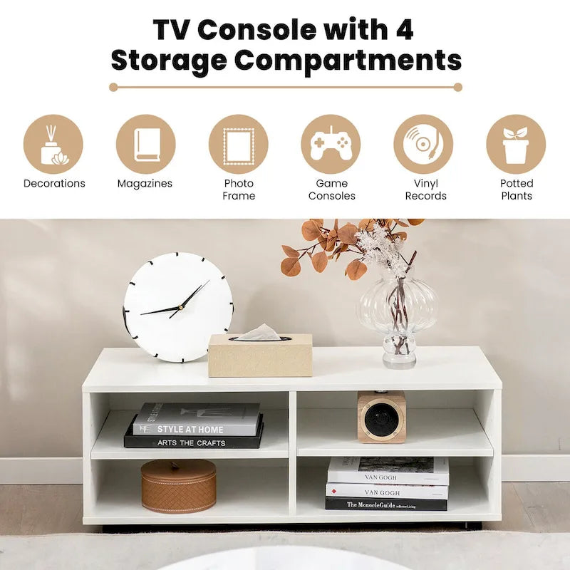 Meuble TV Gymax avec 4 compartiments