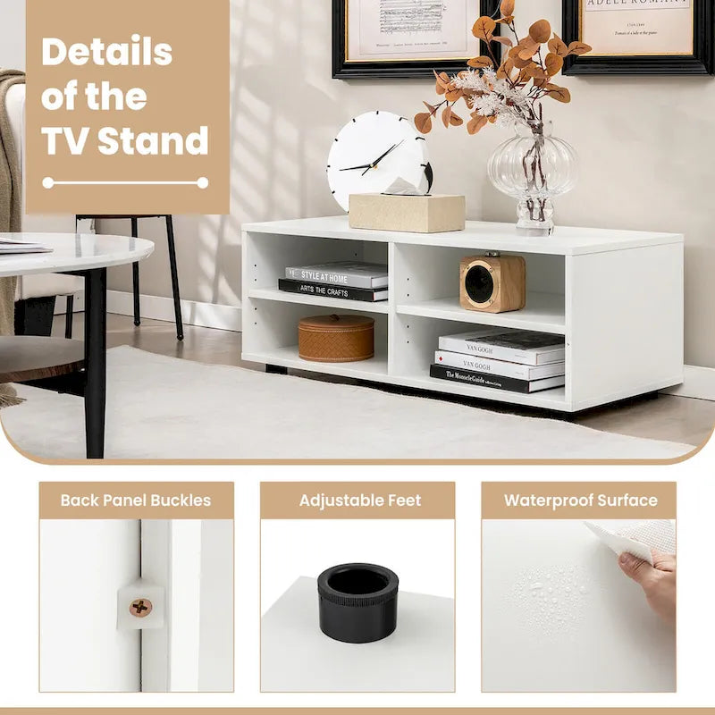 Meuble TV Gymax avec 4 compartiments