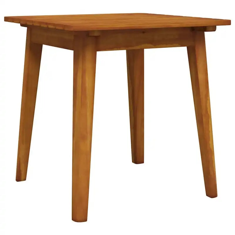 Ensemble table de thé de jardin 3 pièces, 2 chaises, en bois d'acacia massif marron à lattes