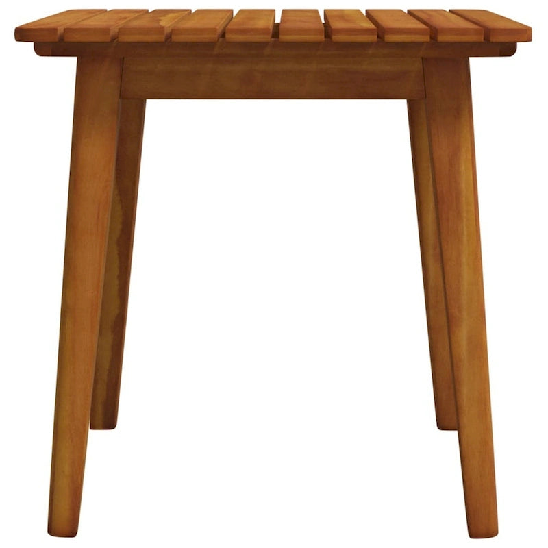 Ensemble table de thé de jardin 3 pièces, 2 chaises, en bois d'acacia massif marron à lattes