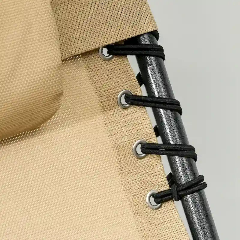 Chaise longue pliante portable avec dossier réglable, ouverture pour le visage, poche latérale et oreiller pour le bronzage, la piscine et le jardin
