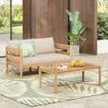 Christopher Knight Home - Ensemble causeuse et table basse d'extérieur en bois d'acacia Ethan