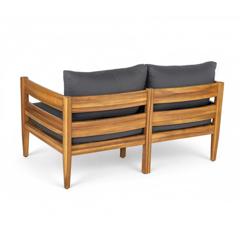 Christopher Knight Home - Ensemble causeuse et table basse d'extérieur en bois d'acacia Ethan
