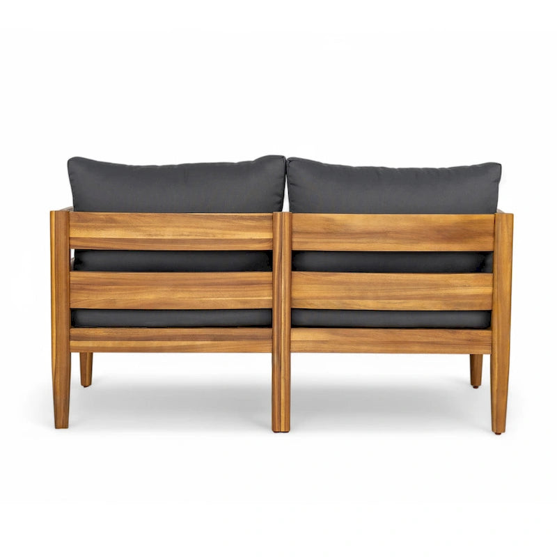 Christopher Knight Home - Ensemble causeuse et table basse d'extérieur en bois d'acacia Ethan