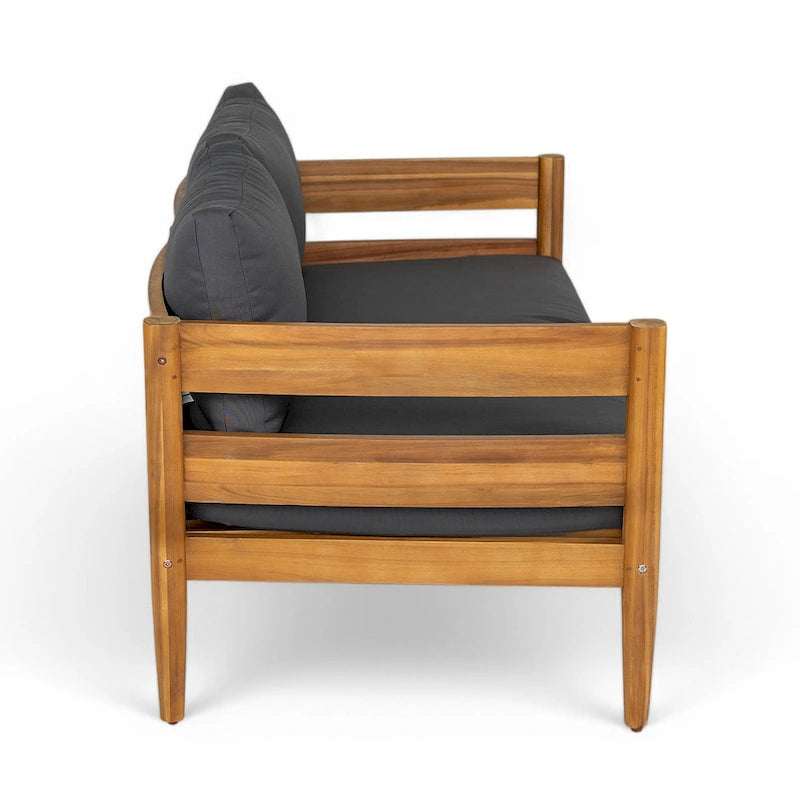 Christopher Knight Home - Ensemble causeuse et table basse d'extérieur en bois d'acacia Ethan