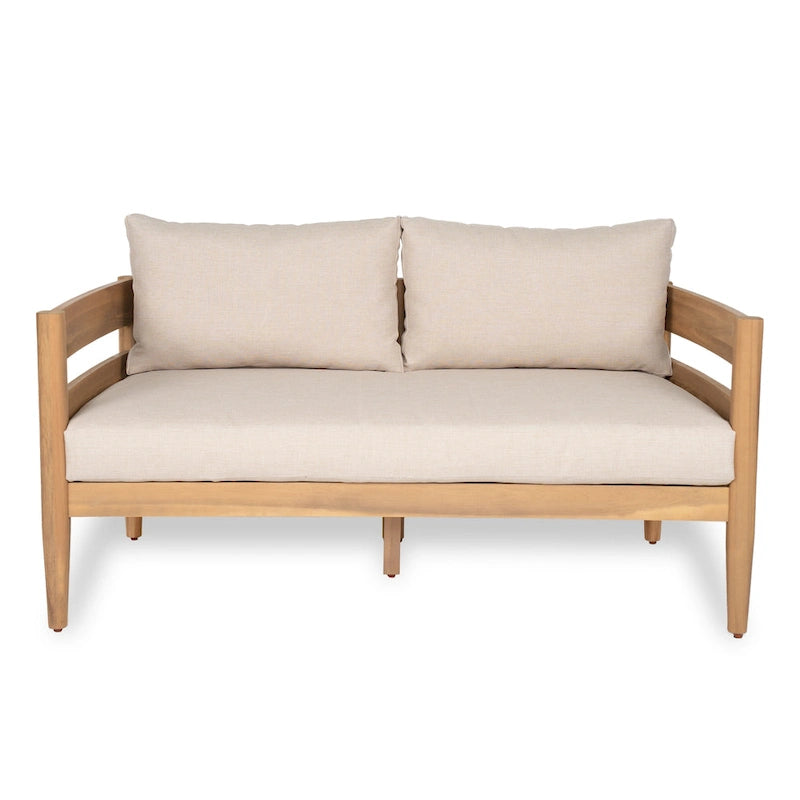 Christopher Knight Home - Ensemble causeuse et table basse d'extérieur en bois d'acacia Ethan