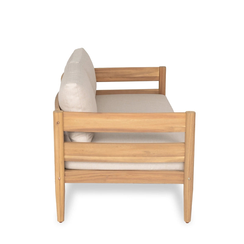 Christopher Knight Home - Ensemble causeuse et table basse d'extérieur en bois d'acacia Ethan