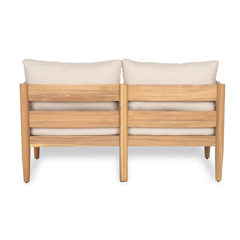 Christopher Knight Home - Ensemble causeuse et table basse d'extérieur en bois d'acacia Ethan