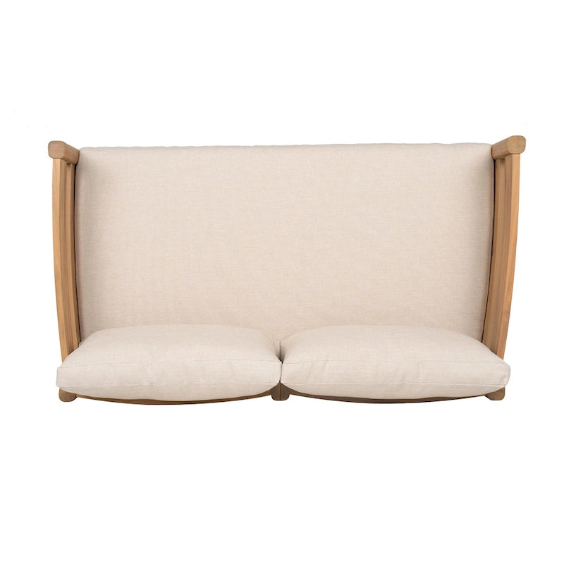 Christopher Knight Home - Ensemble causeuse et table basse d'extérieur en bois d'acacia Ethan