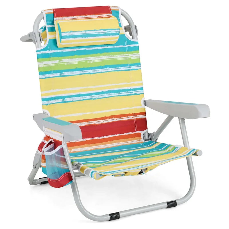 1/2 PCS Chaise de Plage Pliante Fauteuil Sac à Dos en Aluminium Allongé à Plat