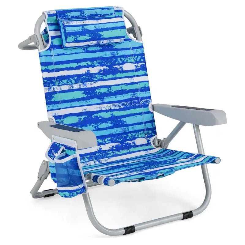 1/2 PCS Chaise de Plage Pliante Fauteuil Sac à Dos en Aluminium Allongé à Plat